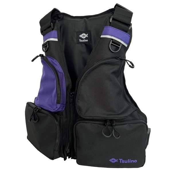 フローティングベスト【救命胴衣/ライフジャケット/ライフベスト】(ブラックパープル-フリー)